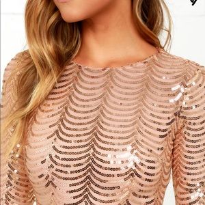 STAR DUST GOLD SEQUIN BODYCON DRESS